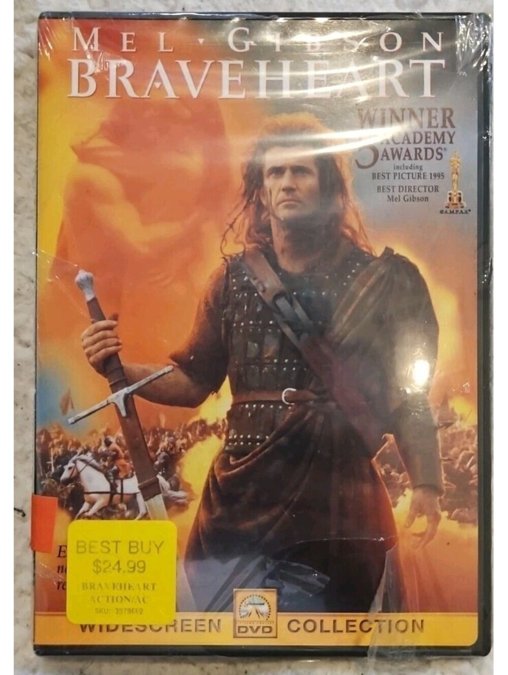 Braveheart (DVD, 2000, Sensormatic - Widescreen) Brand new sealed.